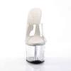 Pleaser - SKY301 Pantoletten mit Absatz - Pole dance schuhe - Transparent/Silberfarben Product image